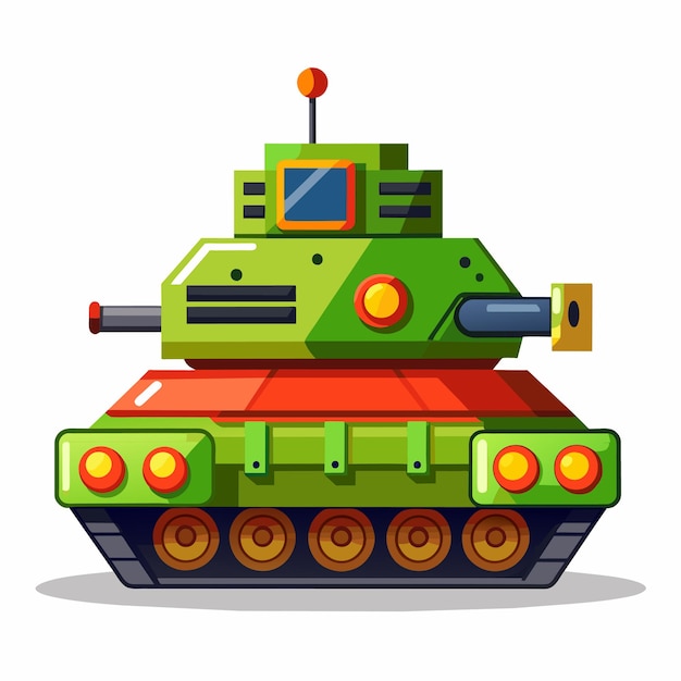 Вектор Военная бронированная машина военный танк векторная иллюстрация