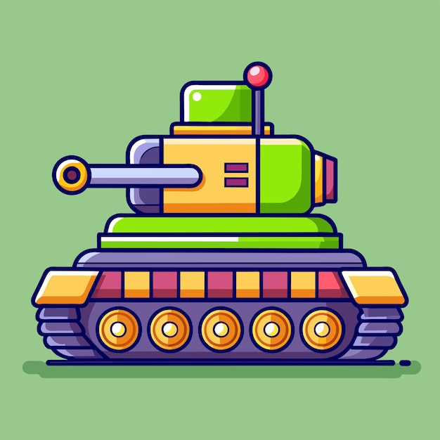 Vector military armored vehicle war tank vector illustration