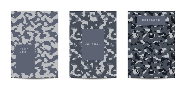 Vector military and army camouflage abstract cover notebook