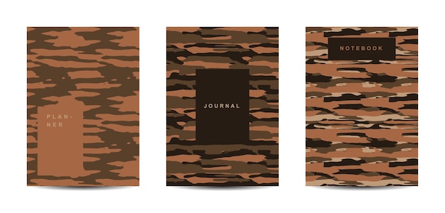 Military and army camouflage abstract cover notebook