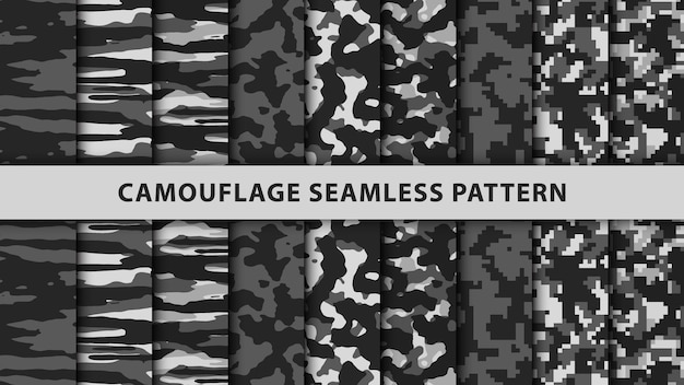 Military and army camouflage seamless pattern