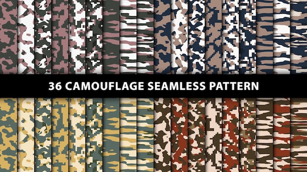 Military and army camouflage seamless pattern