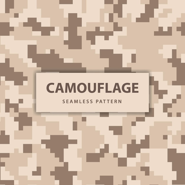 Military and army pixel camouflage seamless pattern