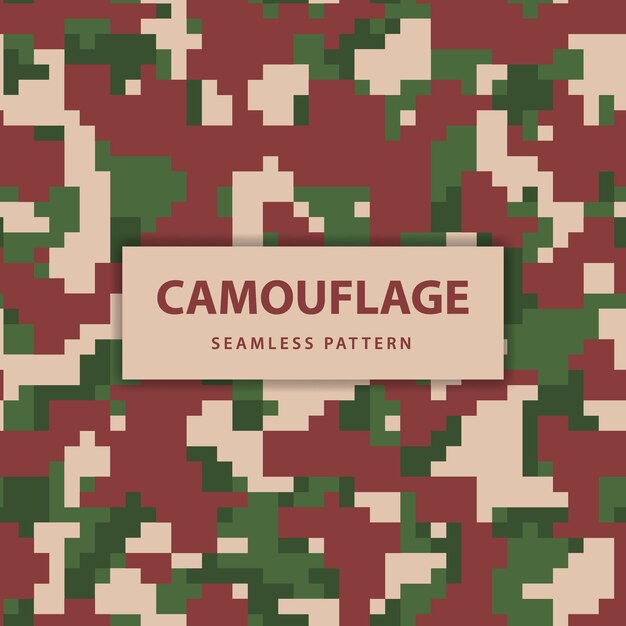 Military and army pixel camouflage seamless pattern