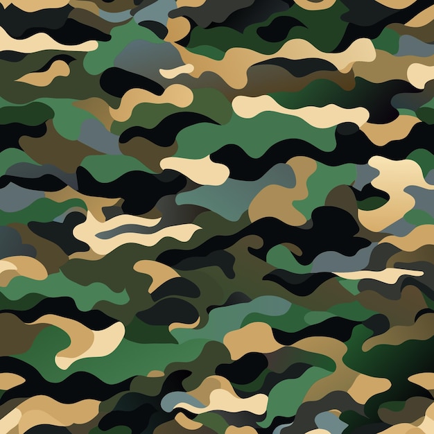 Military Camouflage Vector Texture for Digital Artistry