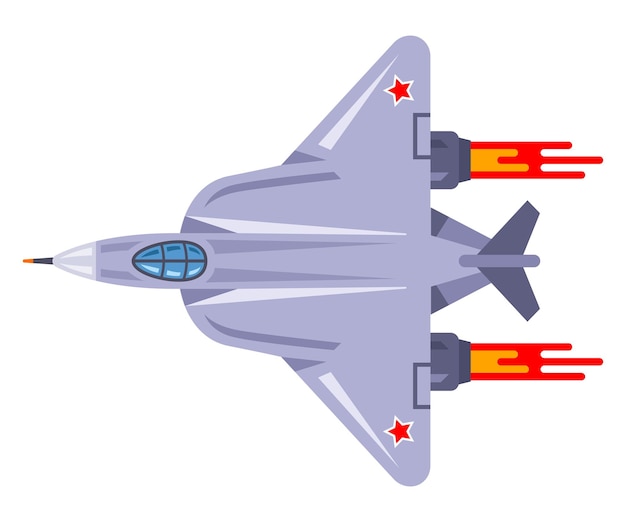 ベクトル 空を守るための軍の戦闘戦闘機の上面図空軍