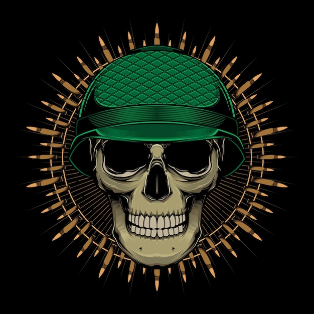 Military design skull head