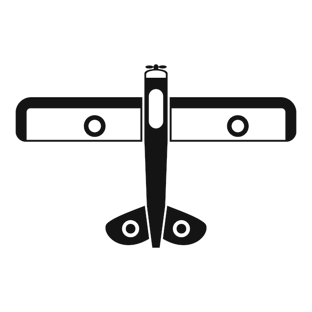 Military fighter plane icon Simple illustration of military fighter plane vector icon for web