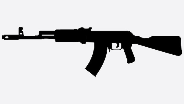 Sfondo dell'illustrazione dell'icona dell'arma da fuoco militare