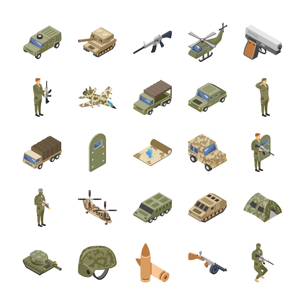 Vector military forces icons