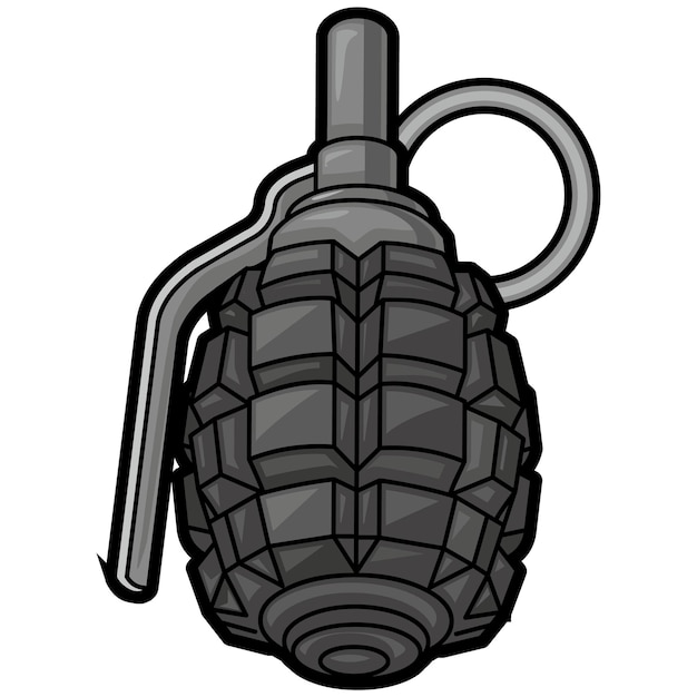 Vector military grenade flat illustration