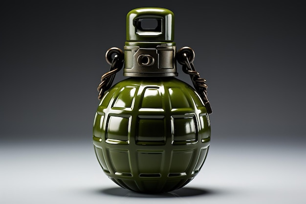 Vector military hand grenade white background