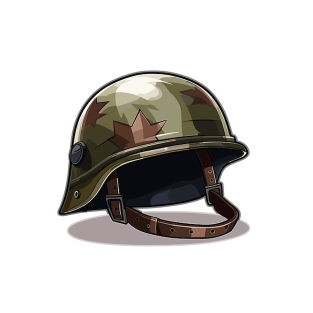 Premium Vector | Military helmet vector on white background
