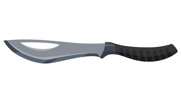 Военный охотничий нож тип векторной модели лезвия боевого оружия меч охотника или лезвие охотничьего ножа концепция защиты лезвие воина или складной нож на белом фоне