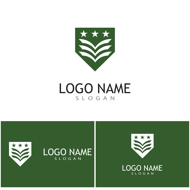 Военная икона Векторная иллюстрация дизайн логотипа шаблон