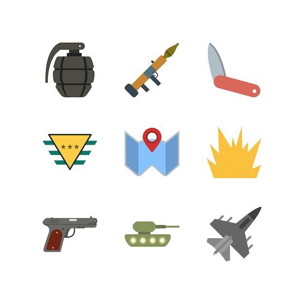 Vector military icons