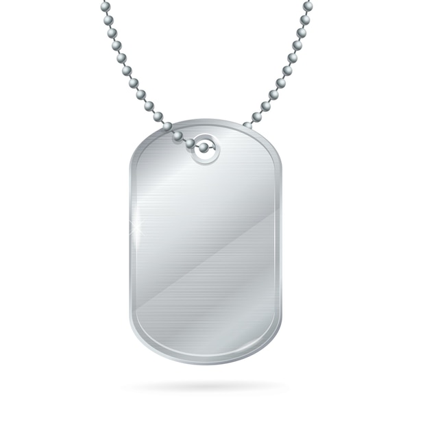 Military ID Tag Silver Army Medallion.