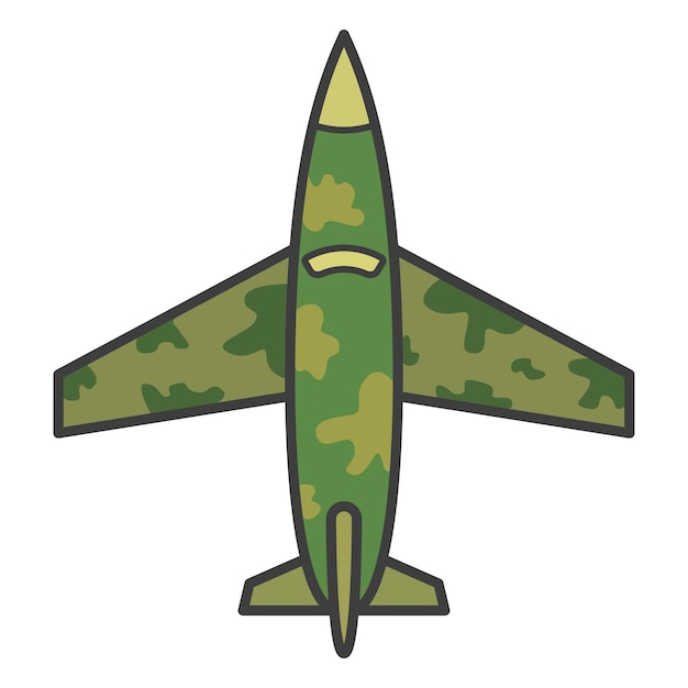 Vector military jet fighter icon vector on trendy design