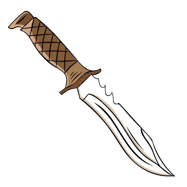 Military knife Premium Vector