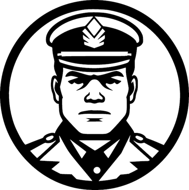 Military Minimalist and Flat Logo Vector illustration