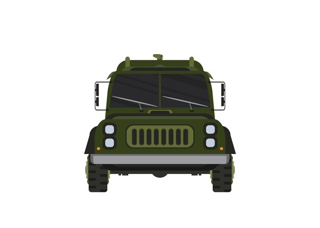 Vector military off road car silhouette vector illustration for your design