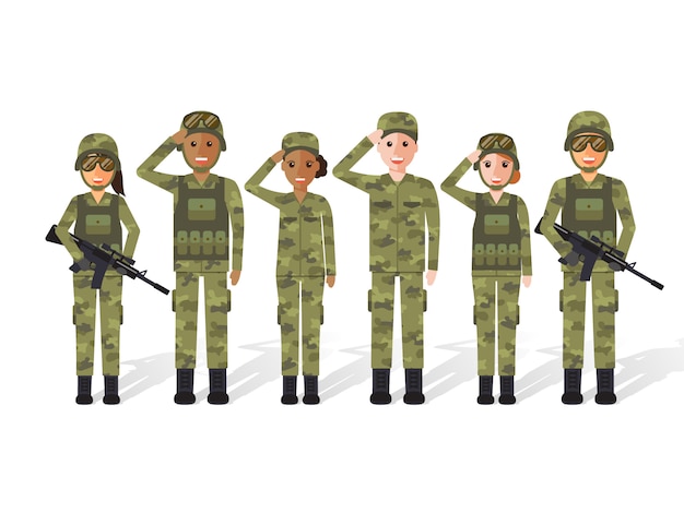 Vector military people.