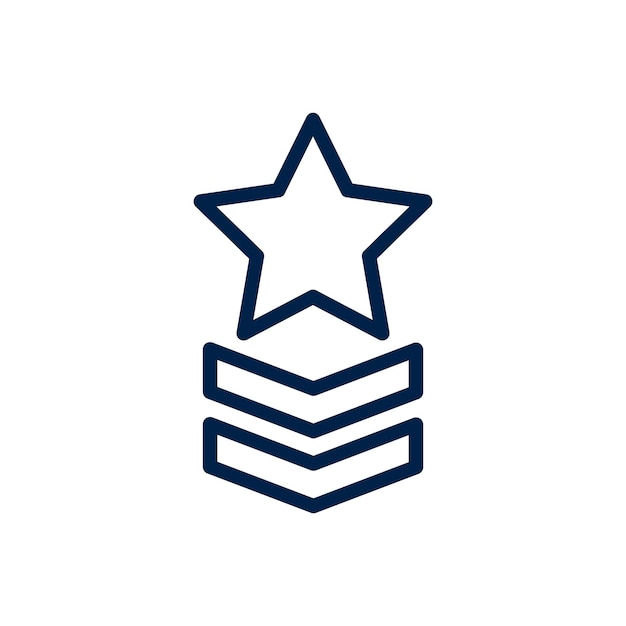 Vector military rank icon design trendy badge vector grade illustration sign symbol