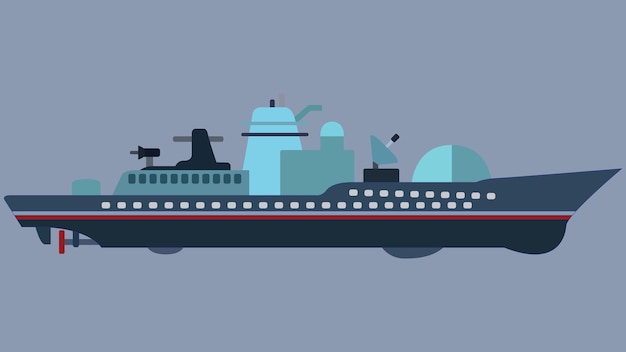 military ship icon illustration background