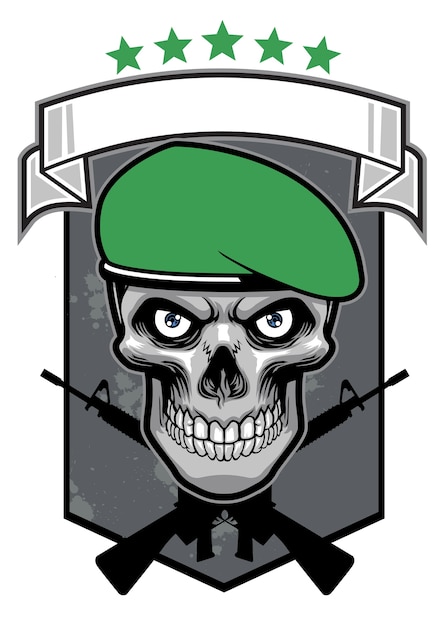 Military skull badge design