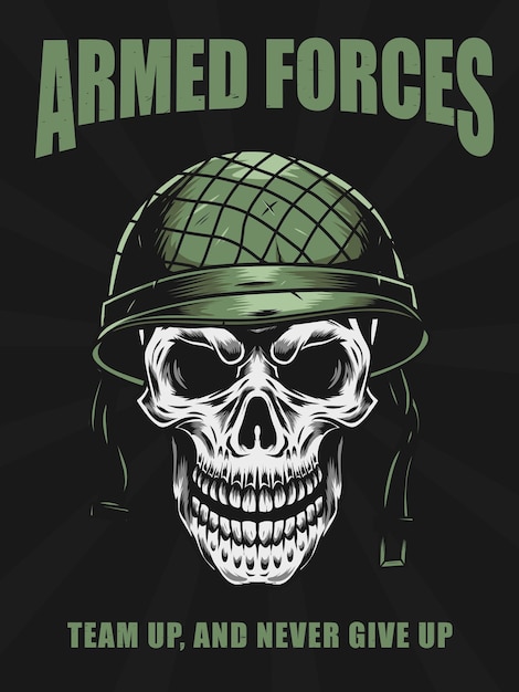 군사 슬로건 포스터 디자인