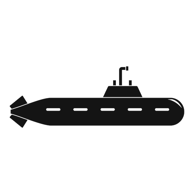 Military submarine icon Simple illustration of military submarine vector icon for web design isolated on white background