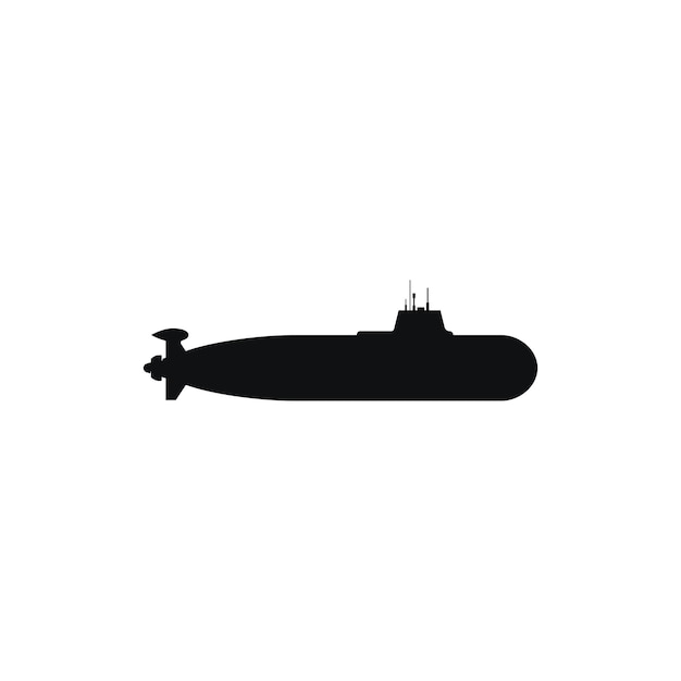 Military submarine logo vector icon illustration