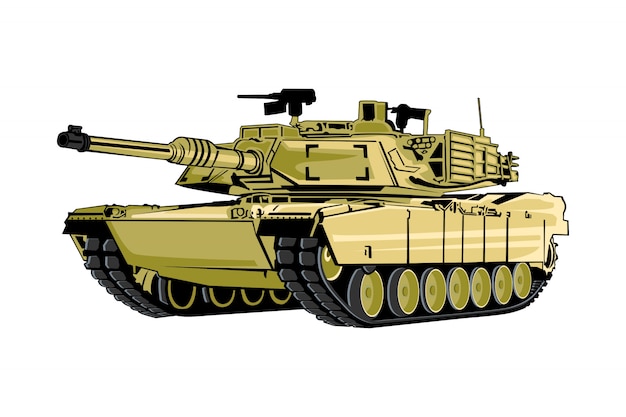 Vector military tank illustration