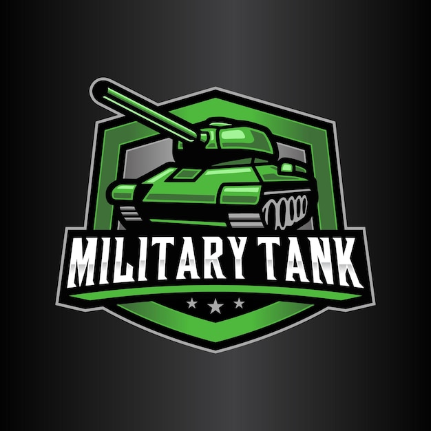 Военный танк логотип шаблон