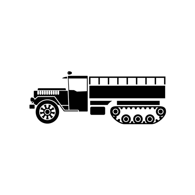 Military truck icon template