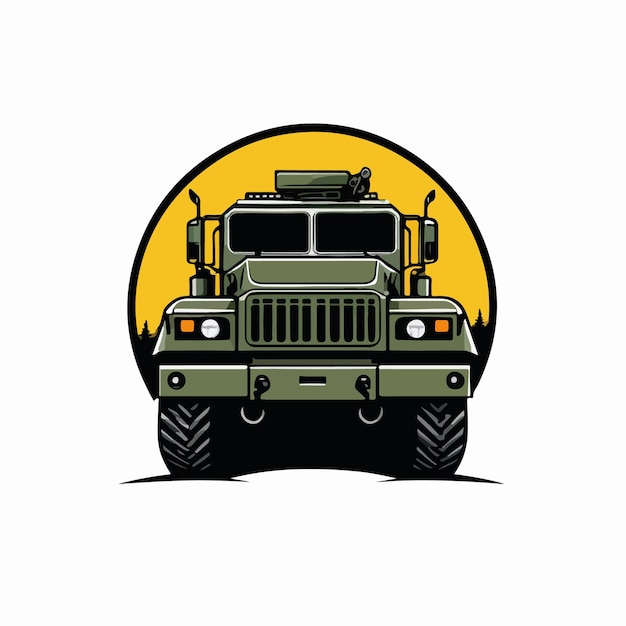 Vector military truck logo