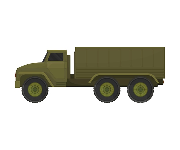 Vector military truck vector illustration on a white background