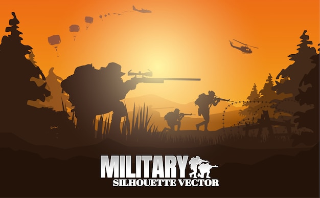 Military vector illustration, Army background.