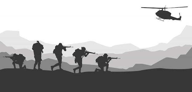 Military vector illustration, Army background.