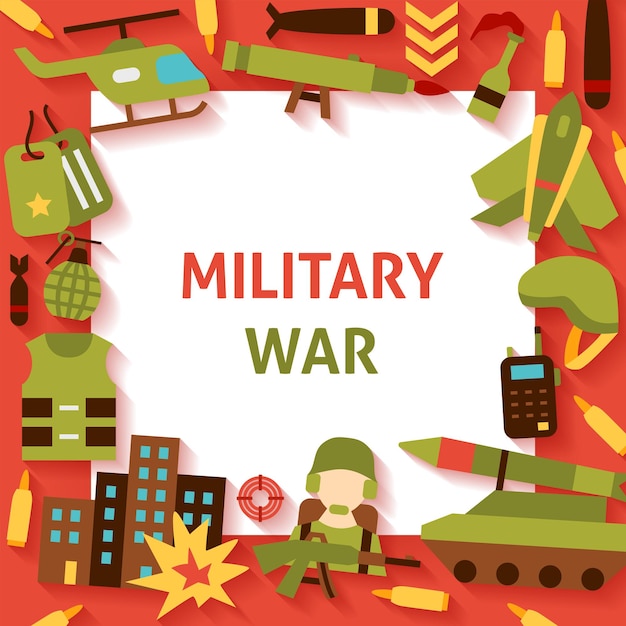 Military war paper template