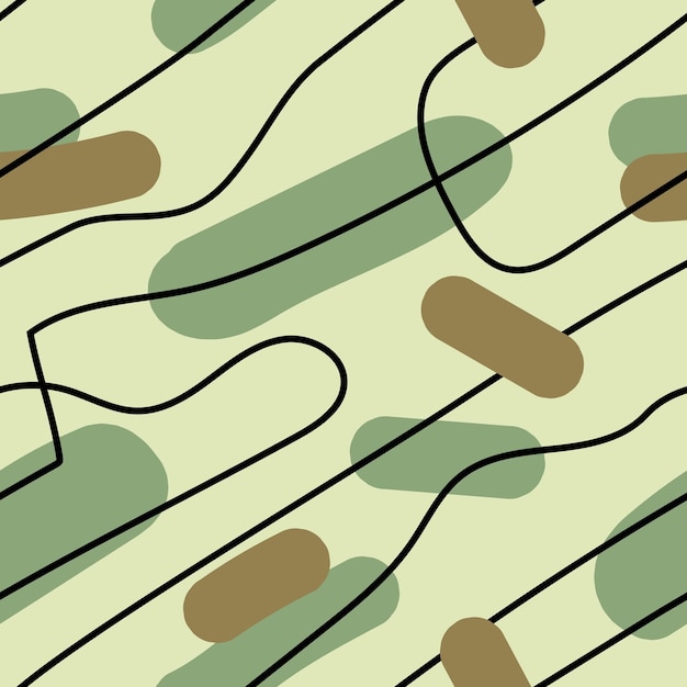 Militaryinspired abstract seamless pattern with geometric shapes and lines in shades of green making it perfect for projects with a bold and rugged aesthetic