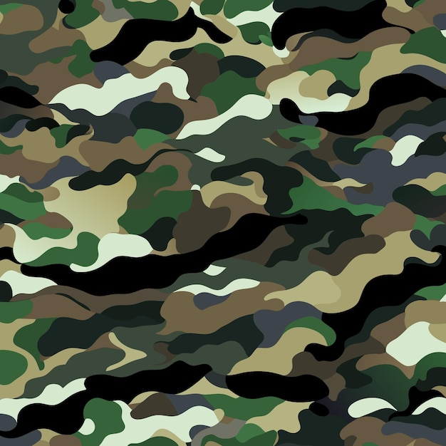 MilitaryInspired Seamless Camo Vector Pattern