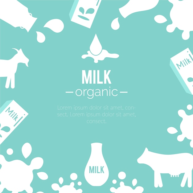 Vector milk background design