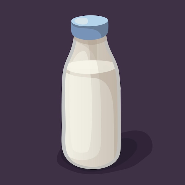 Milk bottle icon isolated on background