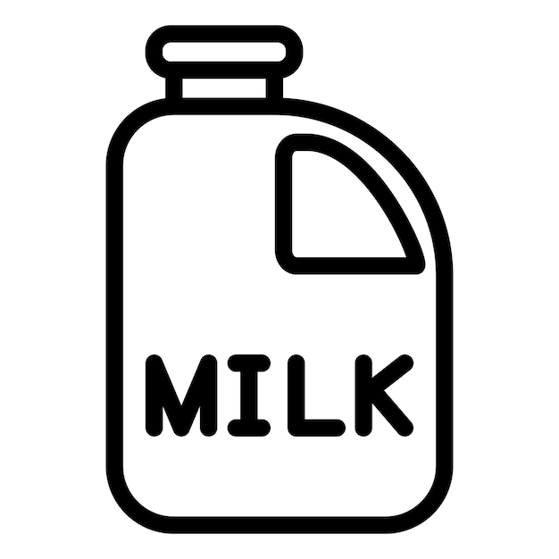 Milk Bottle Icon Style