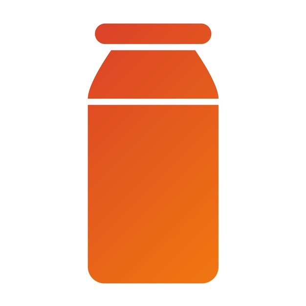 Vector milk bottle icon style