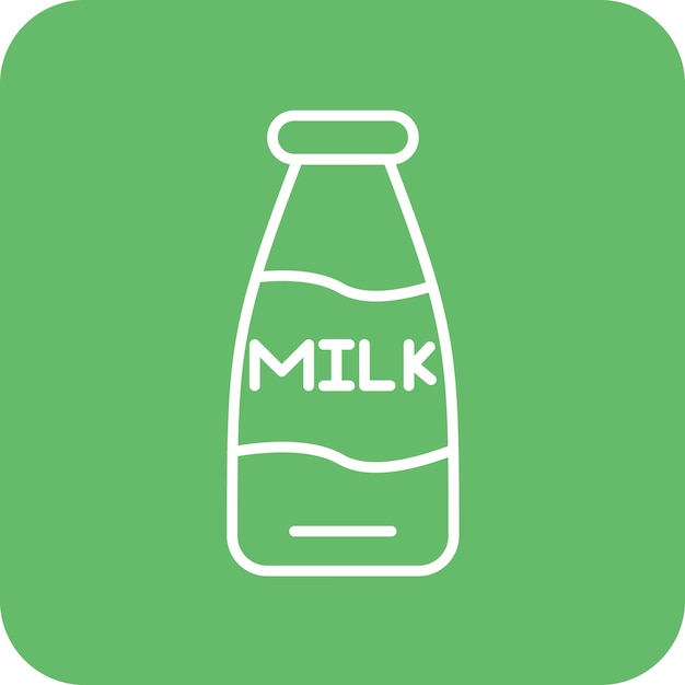 Vector milk bottle icon vector image can be used for beverages