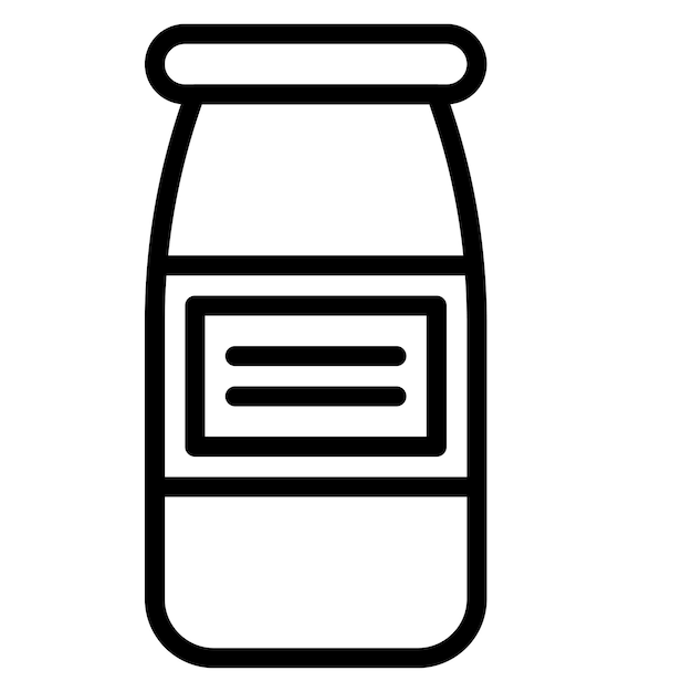 Milk bottle vector icon illustration of morning and breakfast iconset