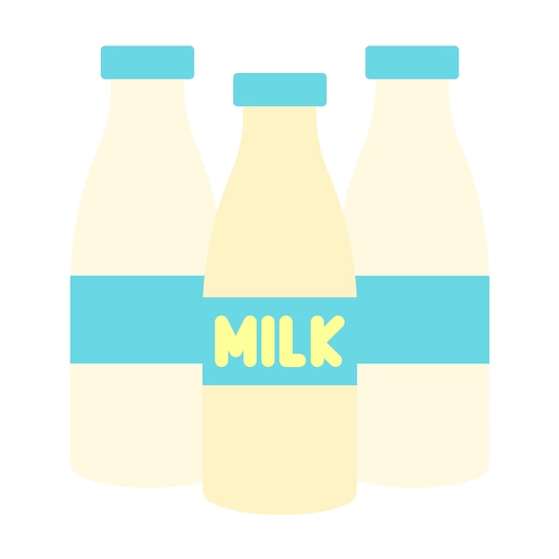 Milk Bottles Icon Style