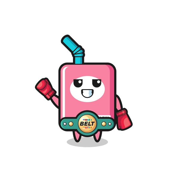 Milk box boxer mascot character